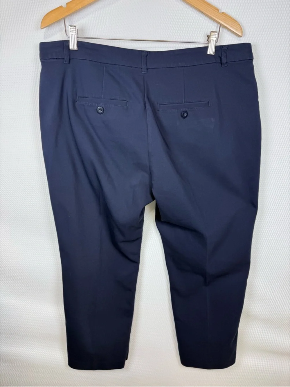 CJ Banks Everyday Trouser Navy Blue 16W Petite Cotton Blend